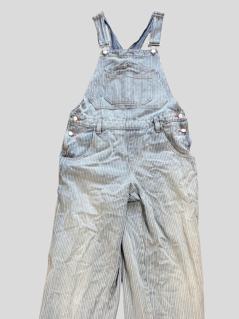 Wild Fable Striped Denim Overalls Small Y2K Carpenter Wide Leg